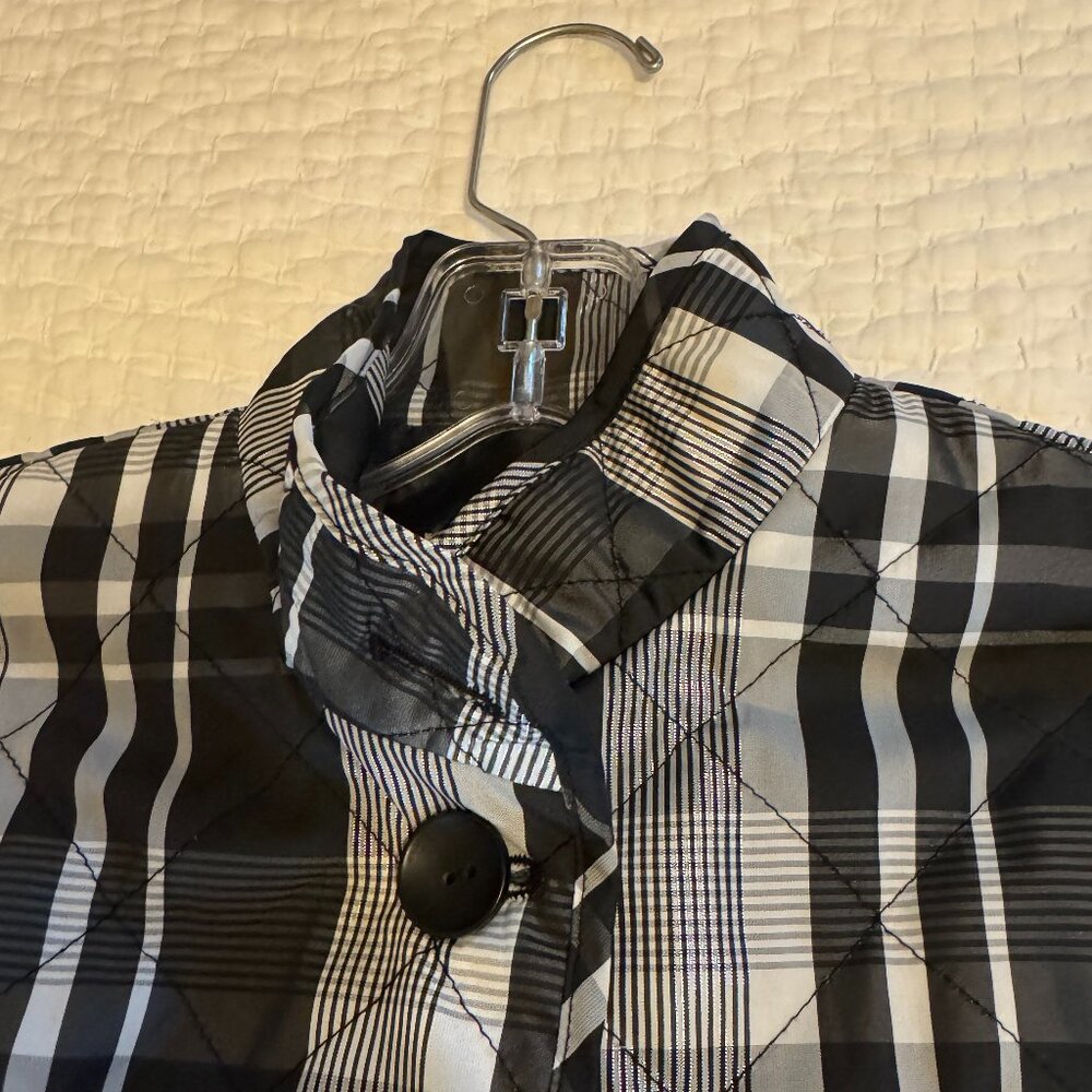 Peck & Peck Jacket Sz M in blk/gray/silver - Picture 6 of 14